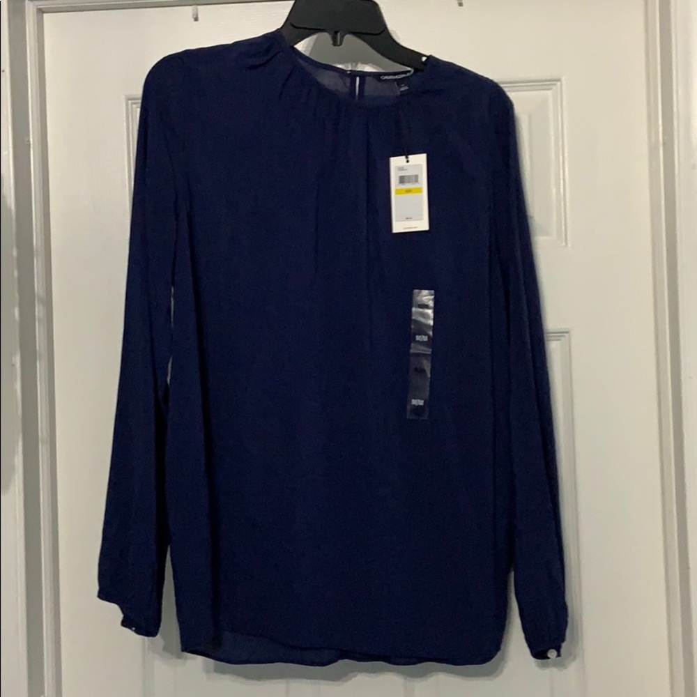 Navy Blue long sleeve blouse